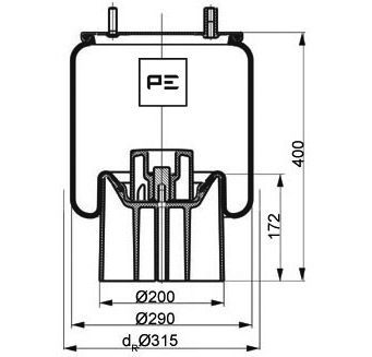 PE AUTOMOTIVE Metallipalje, ilmajousitus 084.219-71A